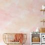 Soft Peach Colors Watercolor Paint  Art Wallpaper Mural