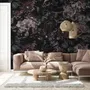 Dark Floral Hydrangea Wallpaper Mural