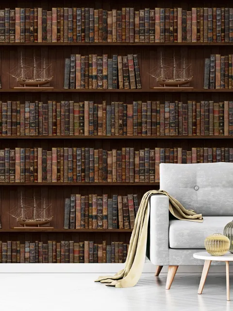 Vintage Library Wallpaper Mural