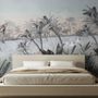 Colorful Parrot and Cute Monkey with Soft Forest Wallpaper Mural