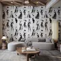Modern Fashion Women Sketch Wallpaper Mural