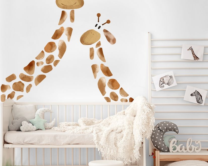 Cute Giraffe Wall Decal Sticker