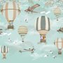 Hot Air Balloon with Animals Wallpaper Mural