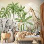 Kids Tropical Jungle Animals Wallpaper Mural
