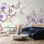 Purple Orchid Floral Wallpaper Mural