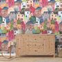 Fototapete Kinderzimmer: Aquarellhäuschen der Stadt