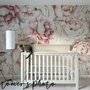 Papier peint panoramique de la chambre d'enfant Pastel Pivoine Aquarelle Floral Pour Filles