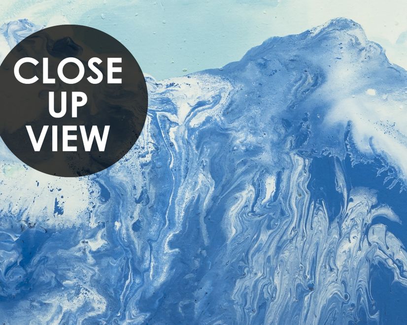 Acrylic Blue Mountain Landscape Wallpaper Mural