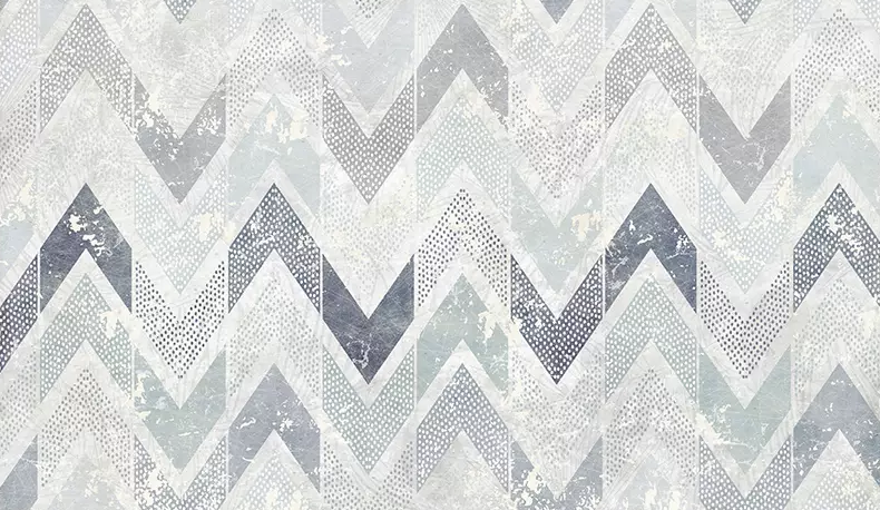 Zigzag Pattern with Dot Work Wallpaper Mural