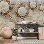 Swan with Peony Floral Wallpaper Mural