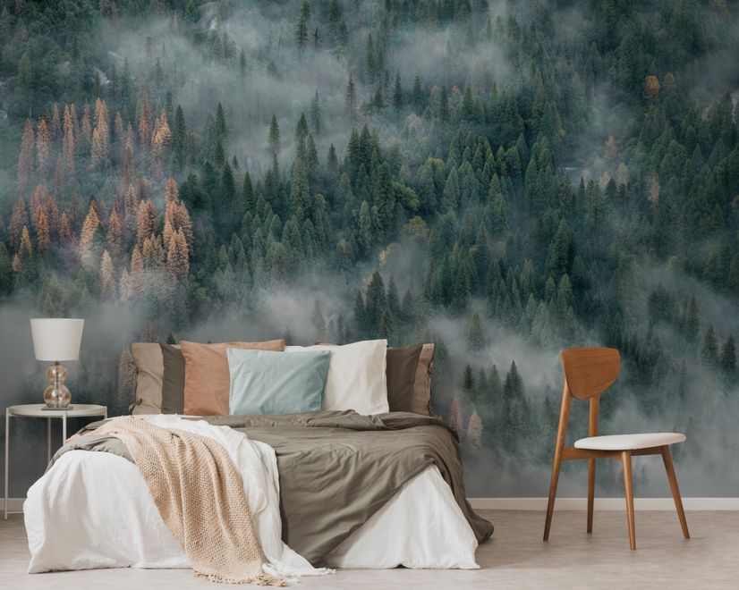 Misty Forest Wallpaper Mural