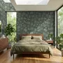 Tropical Palm Leaf and Birds Wallpaper Mural