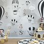 Hot Air Balloon with Cartoons Animals Kids Nursery Wallpaper Mural