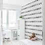 Watercolor Fullmoon Crescent Pattern Wallpaper Mural