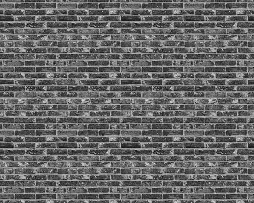 Grunge Black White Brick Wallpaper Mural