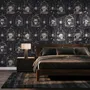 Dark Romantic  Gothic Skull Cage Wallpaper Mural 
