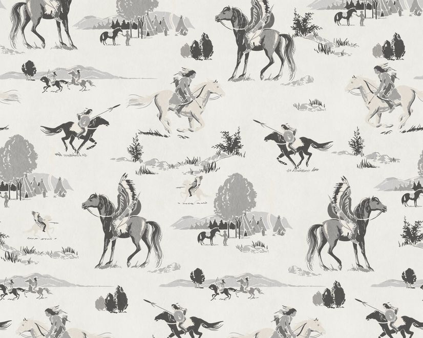Retro Western Cowboys Wallpaper Mural