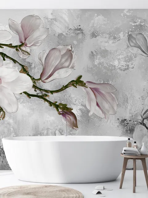 Vintage Retro Floral Bouqet Wallpaper Mural