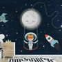 Astronaut Girls in the Space Ship Wallpaper Mural