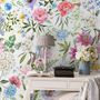 Colorful Spring Pink Wildflowers Wallpaper Mural