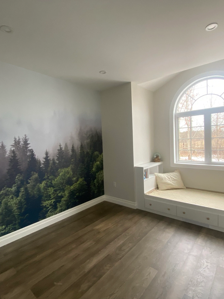 Misty Pine Forest Wallpaper Mural