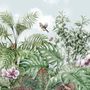 Tropical Leaves with Birds and Florals Wallpaper Mural