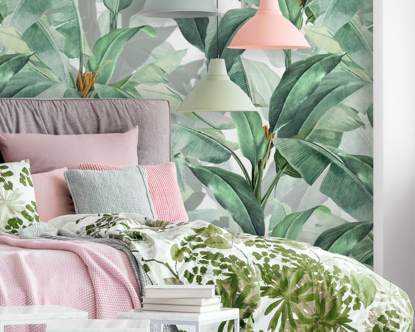 Banana Leaf Wallpaper Wallpaper Mural
