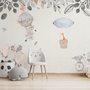 Baby-Elefant mit Heißluftballons Fototapete