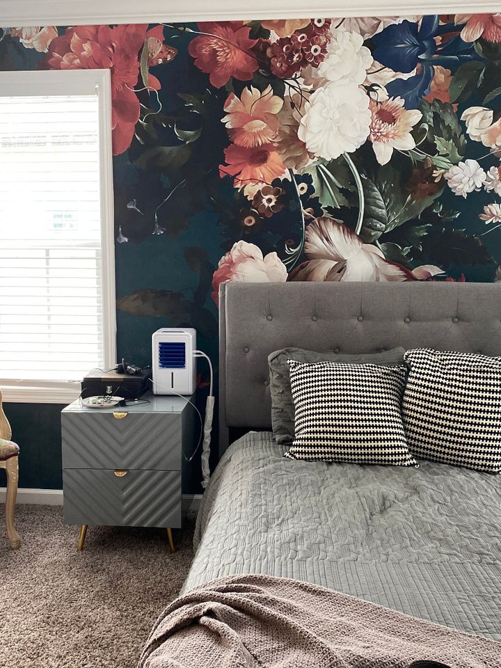 Golden Age Large and Dark Floral Wallpaper Mural