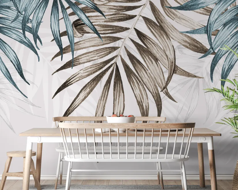 Vintage Palm Leaf Wallpaper Mural