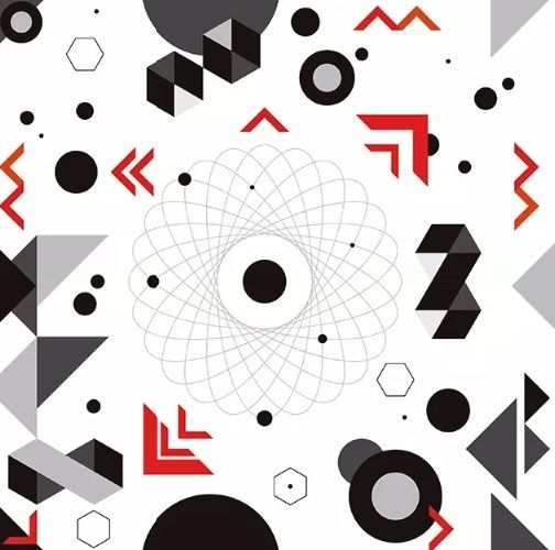 Colorful Geometric Lines Wallpaper Mural