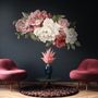 Soft Red Peony Floral Wall Decal Sticker