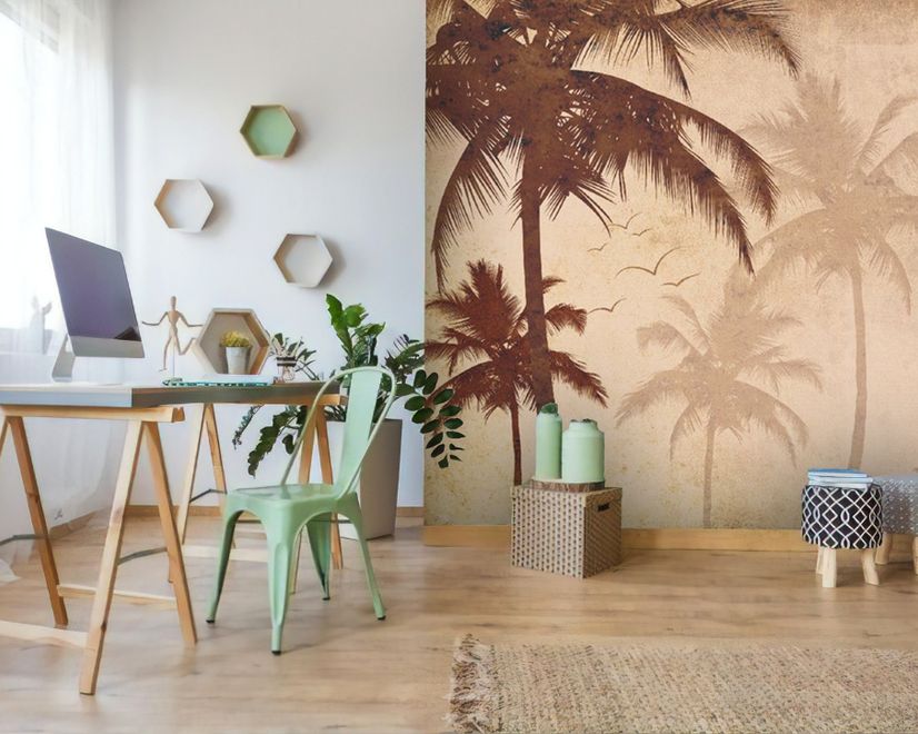 Nostalgic Palm Tree Wallpaper Mural