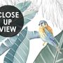 Tropical Banana Leaf with a Bird Wallpaper Mural