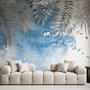 Nordic Style Tropical Leaves Wallpaper Mural