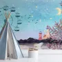Sea Landscape with Ferris Wheel Wallpaper Mural
