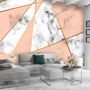 Gray Pink Marble Pattern Wallpaper Mural
