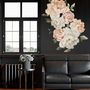 Orange White Peony Floral Boquets Wall Decal Sticker