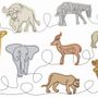 Abstract Animal Line Art Wallpaper Mural