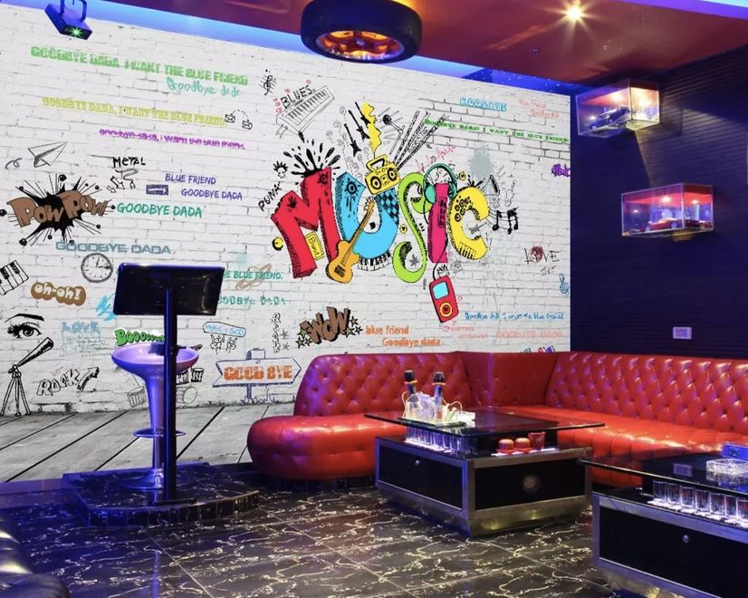 Street Graffiti Rock Music Wallpaper Mural