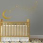 Stickers muraux lune dorée petites étoiles