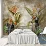 Nostalgic Toucan in the Tropical Forest Wallpaper Mural