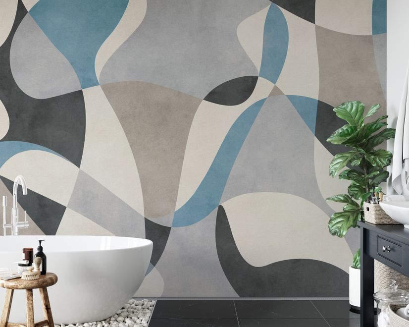 Boho Geometric Abstract Art Wallpaper Mural