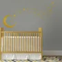 Gold Moon and Little Stars Wall Decal Sticker