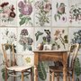 Papier peint panoramique floral vintage en céramique