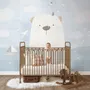 Cartoon Bear with Nightscape Wallpaper Mural