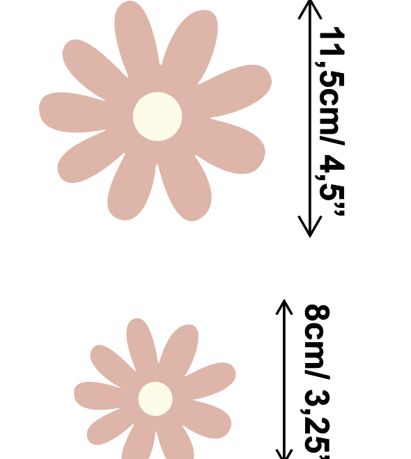 Petites fleurs mignonnes pour chambre d'enfant Stickers muraux