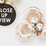 Cream Jewellery Rose Floral Wallpaper Mural
