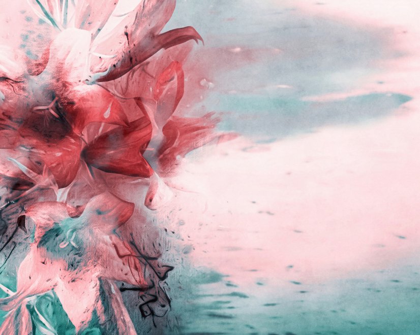 Abstract Lily Wallpaper Mural
