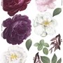 Colorful Peony and White Daisy Floral Bouqets Wall Decal Sticker